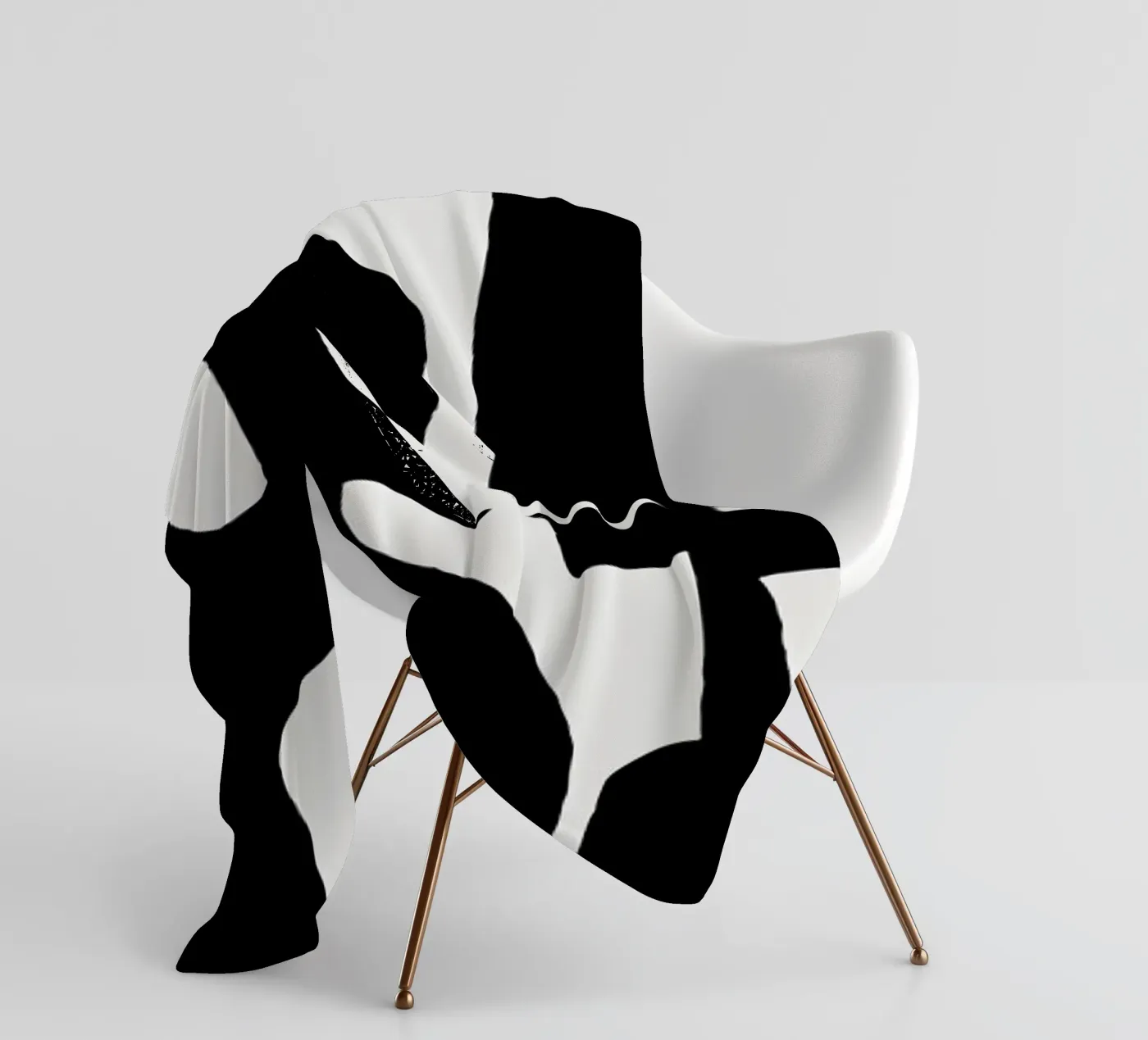 Black Spring fleece blanket by Tanja Schaub