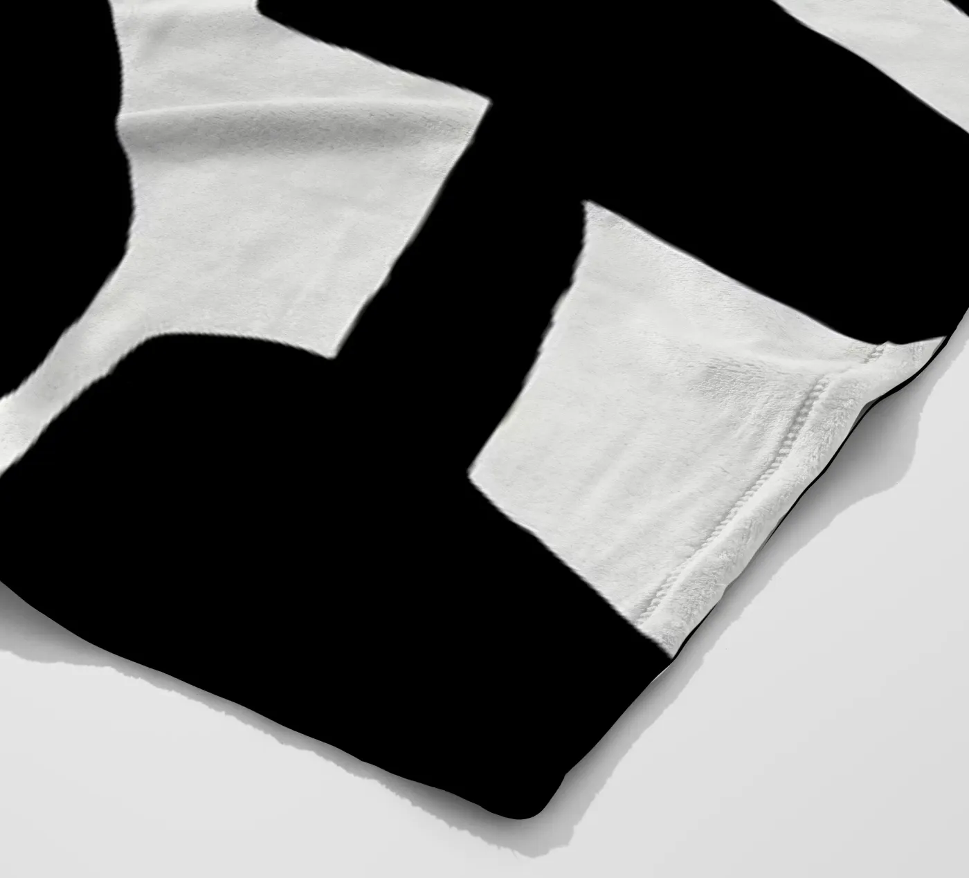 Black Spring fleece blanket by Tanja Schaub