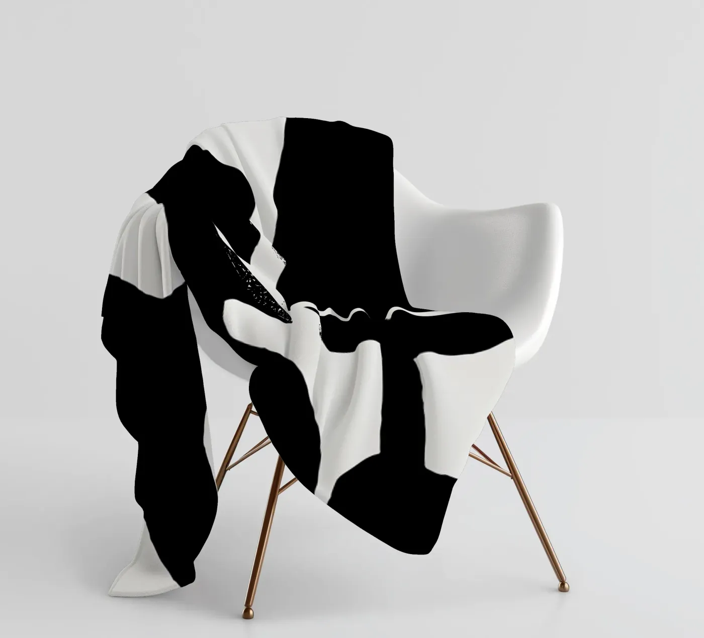 Black Spring fleece blanket by Tanja Schaub