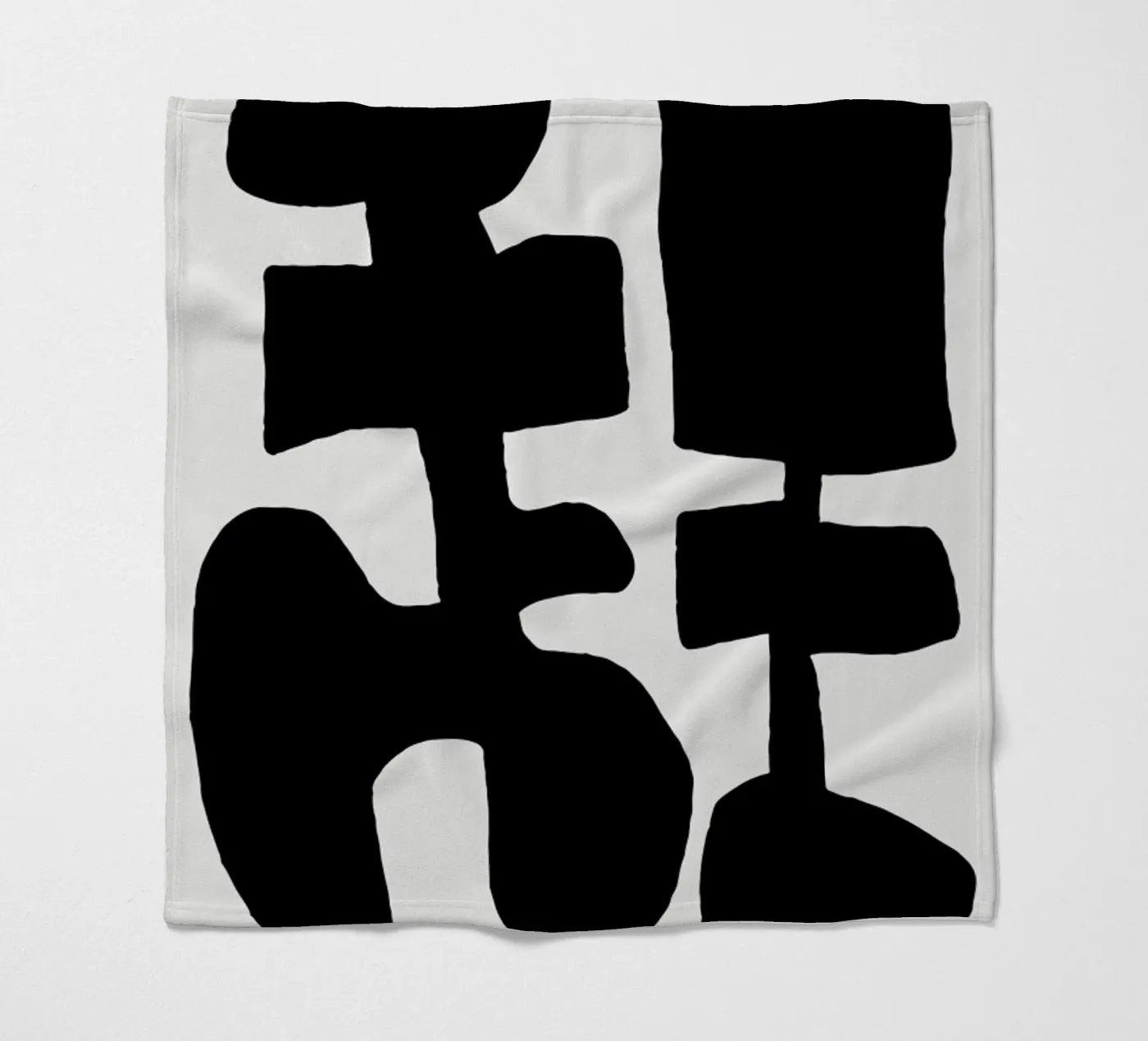 Black Spring fleece blanket by Tanja Schaub