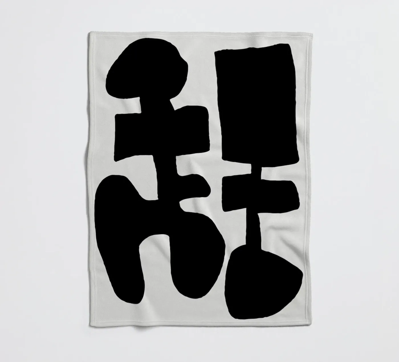 Black Spring fleece blanket by Tanja Schaub