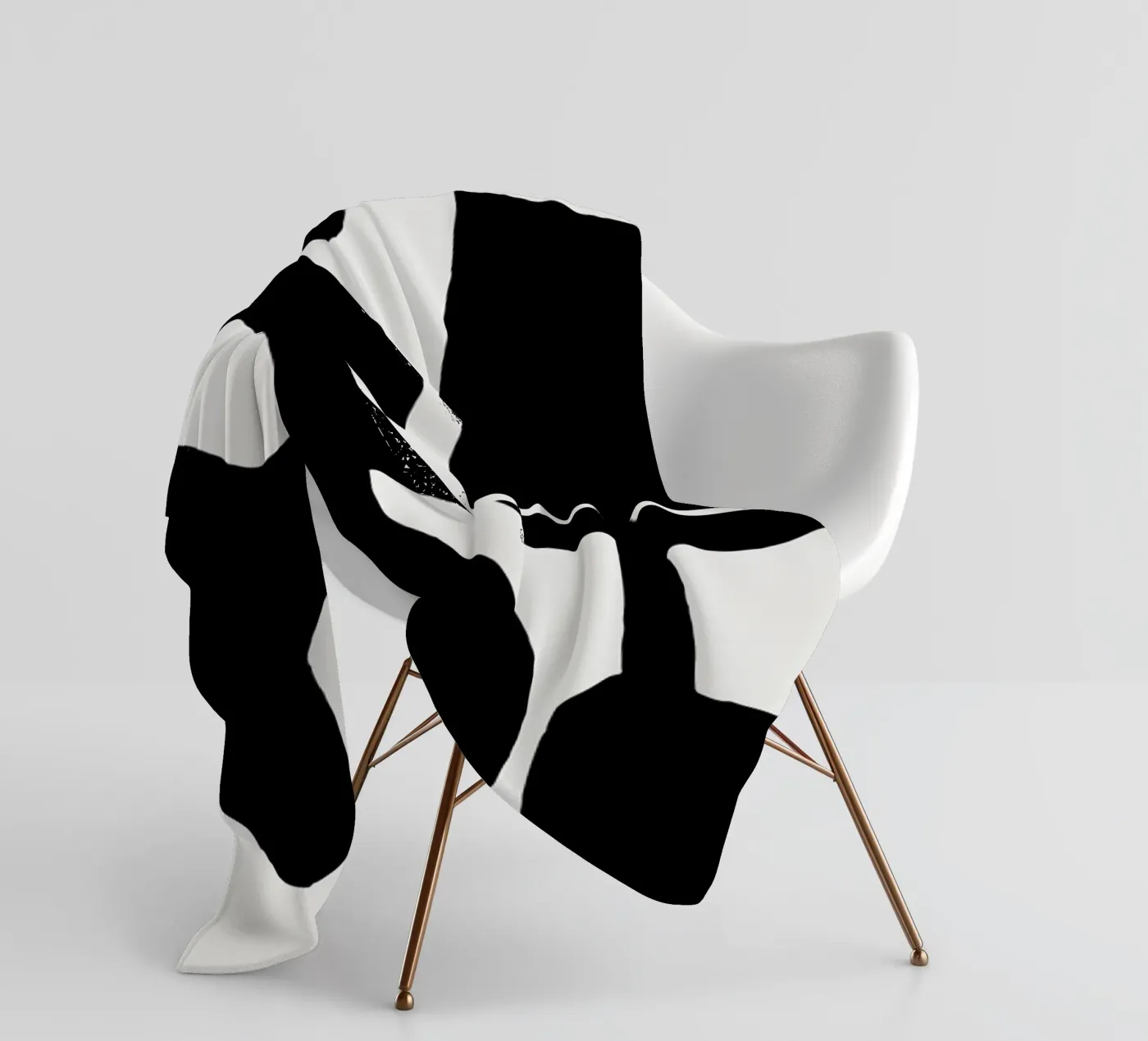 Black Spring fleece blanket by Tanja Schaub