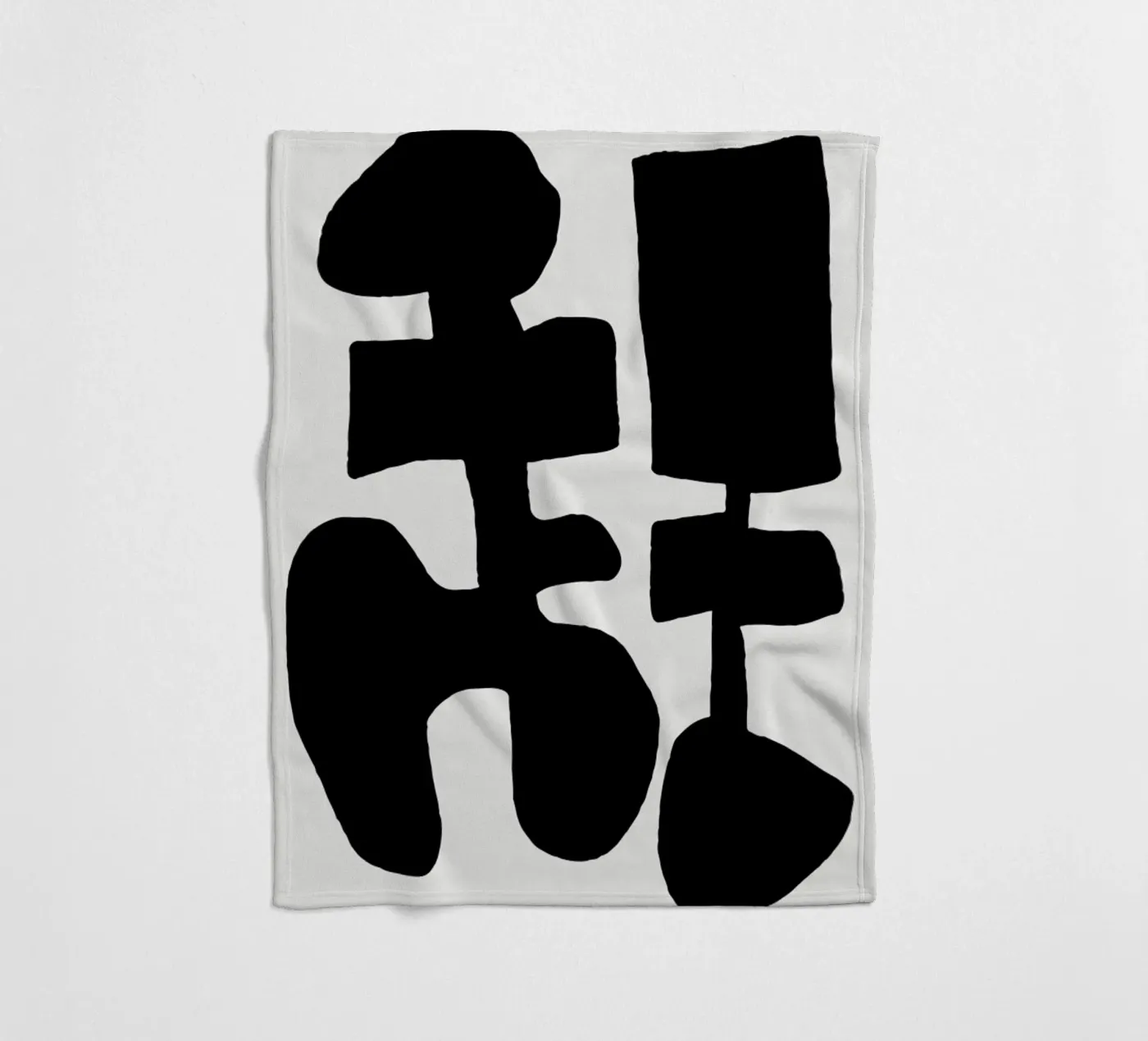 Black Spring fleece blanket by Tanja Schaub