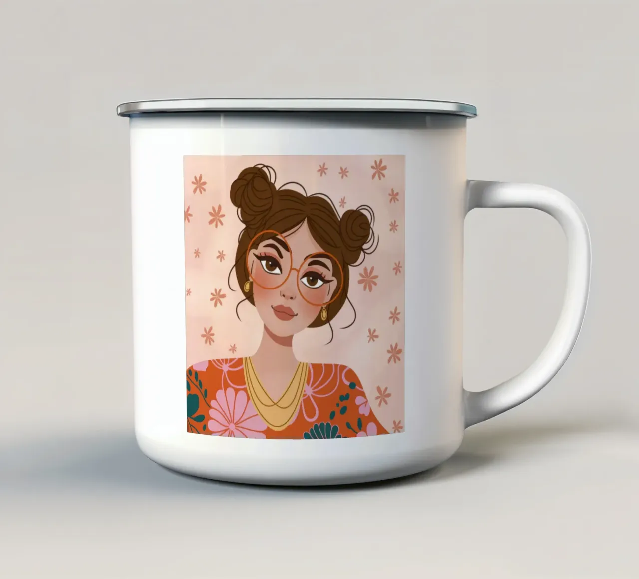 Giocare con il capriccio floreale tazza in smalto da Color Oblivion