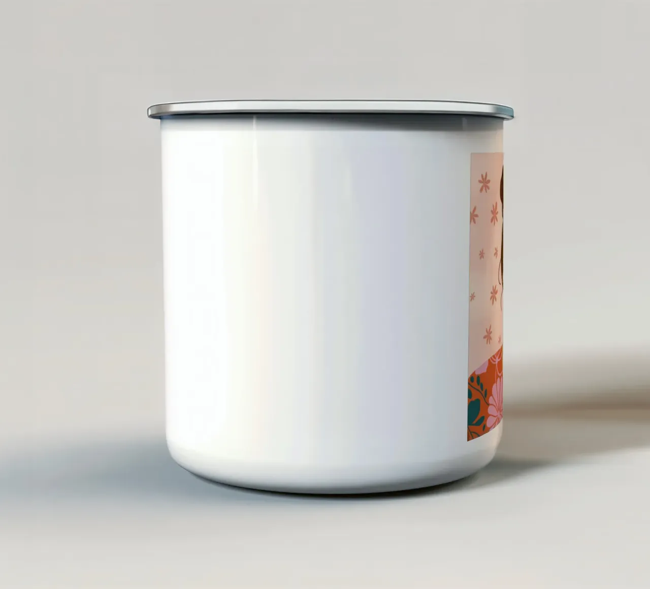 Giocare con il capriccio floreale tazza in smalto da Color Oblivion