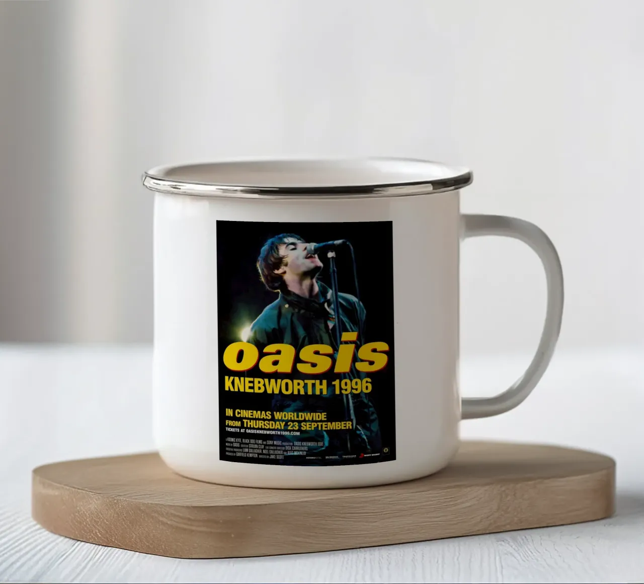 Knebworth 1996 Oasis tazza in smalto da HUMMERSONIC