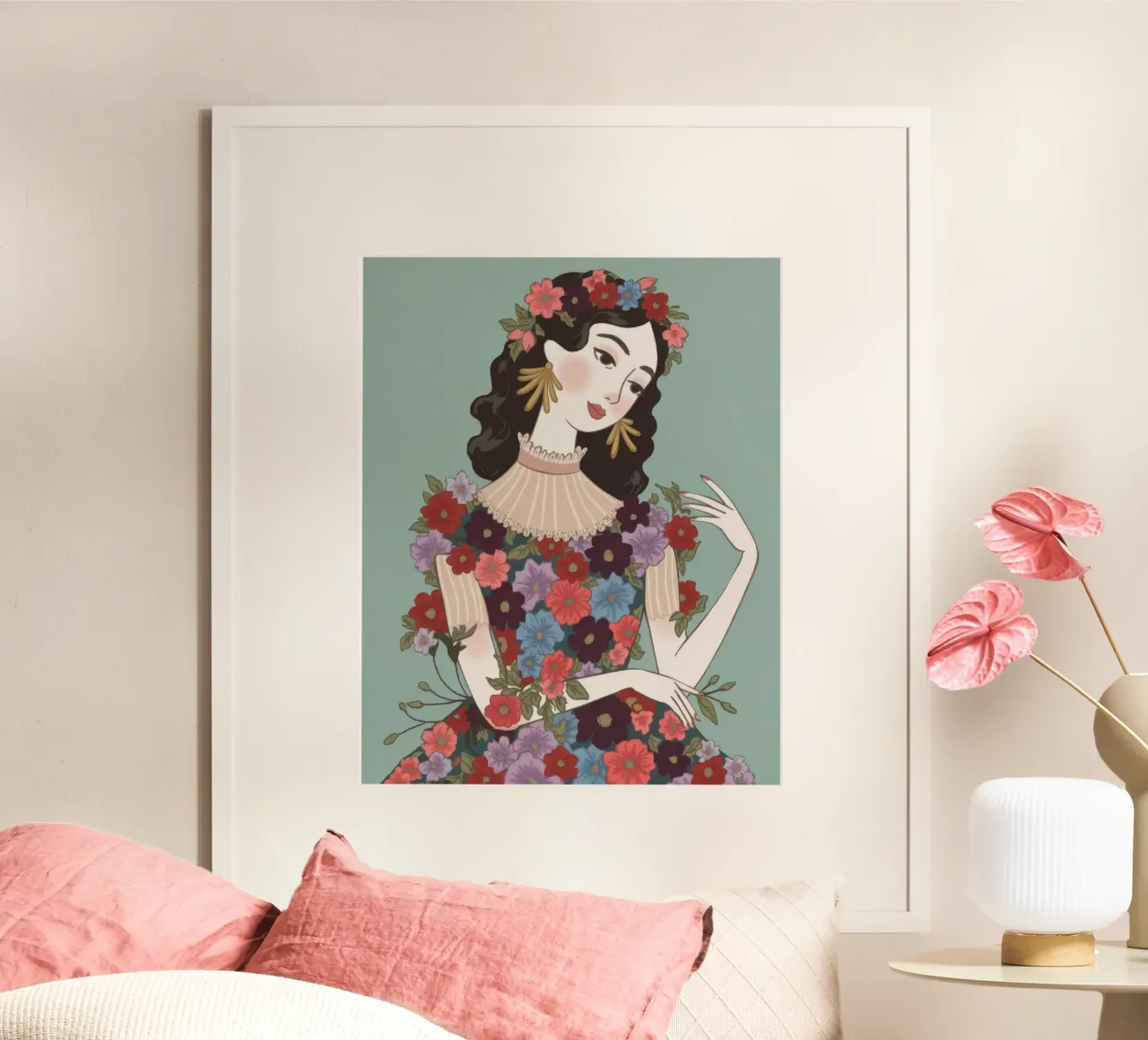 Bloemen Kroon Majesteit poster van Color Oblivion