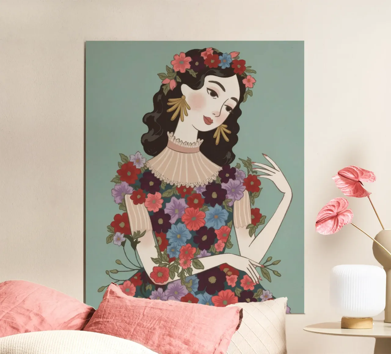 Bloemen Kroon Majesteit poster van Color Oblivion