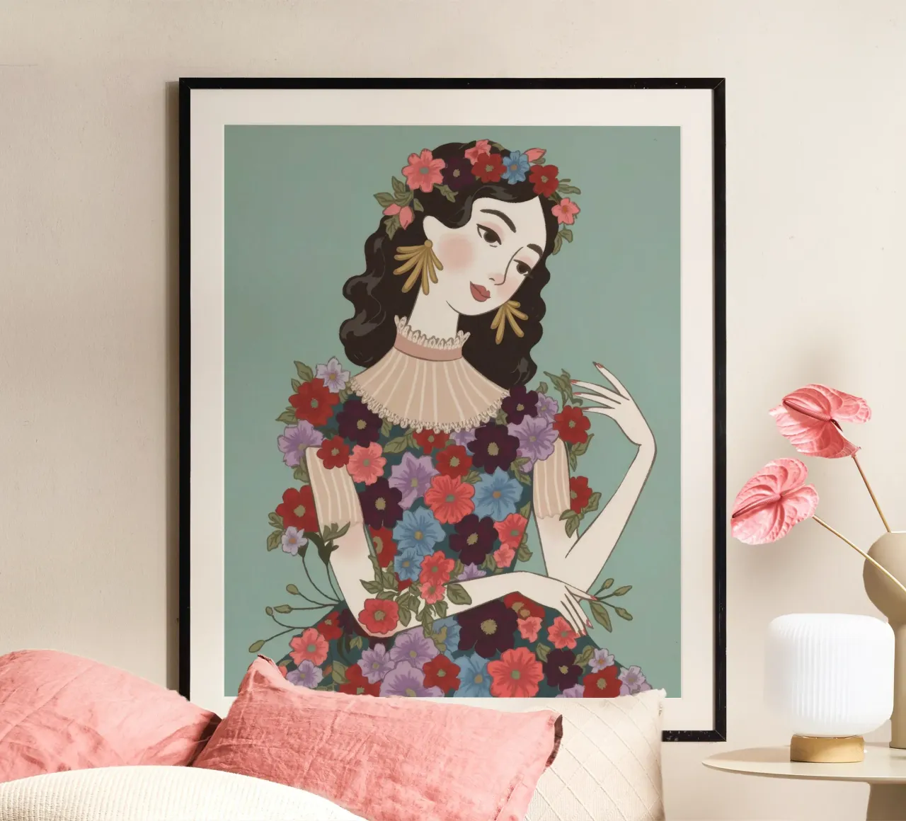 Bloemen Kroon Majesteit poster van Color Oblivion