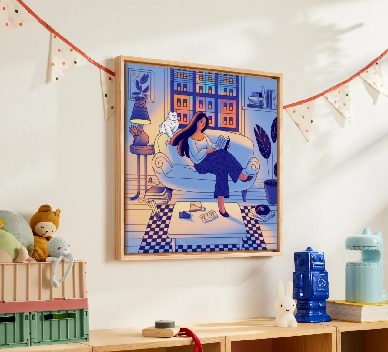 Cozy Reading Nook canvas by Color Oblivion