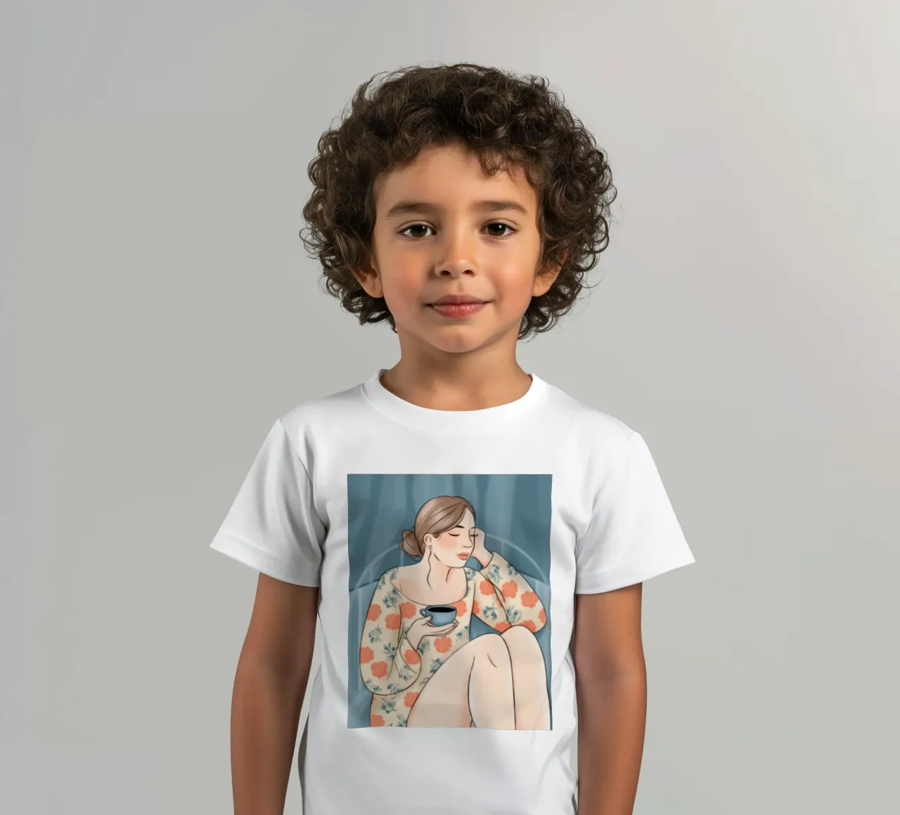 Tranquil Tea Time kids t-shirt by Color Oblivion