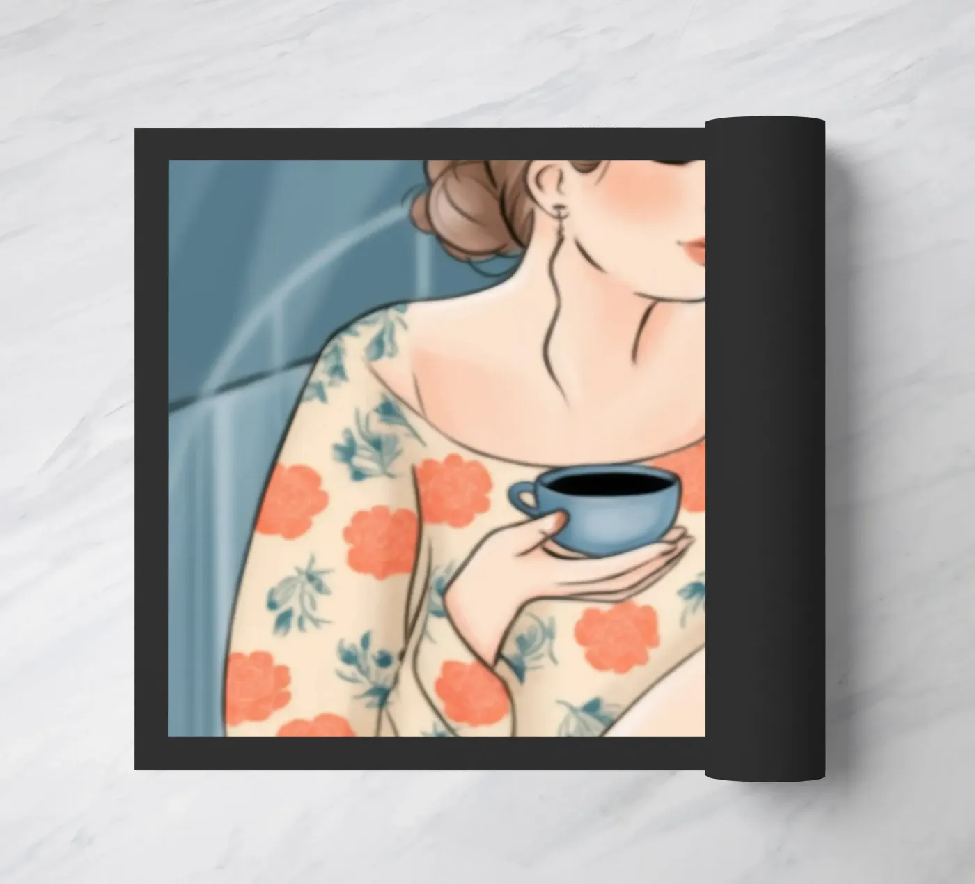 Tranquil Tea Time doormat by Color Oblivion