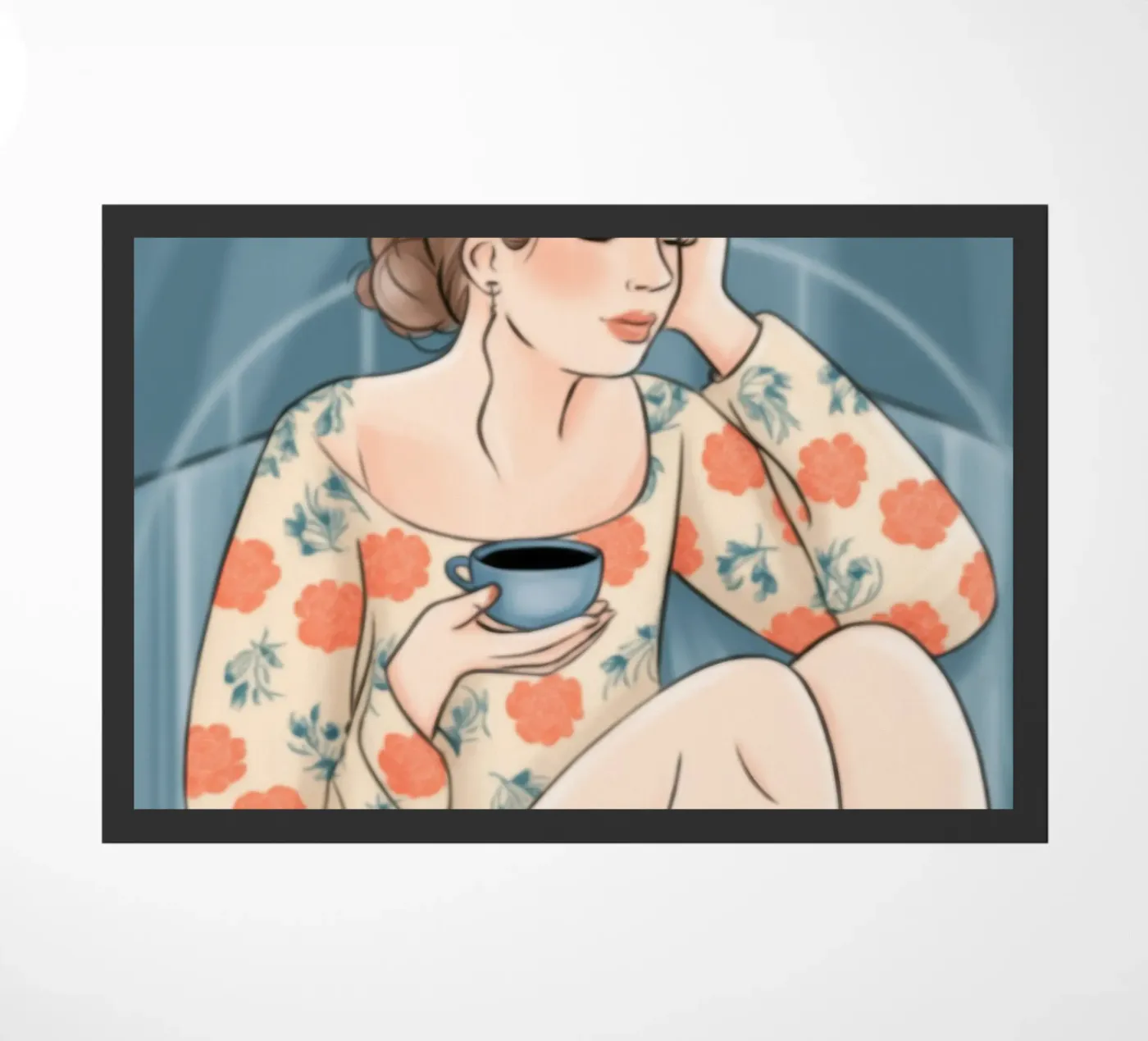 Tranquil Tea Time doormat by Color Oblivion
