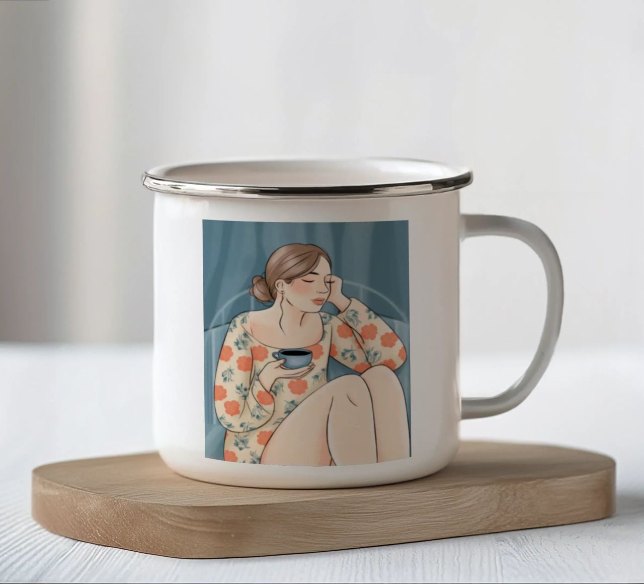 Tranquil Tea Time tazza in smalto da Color Oblivion