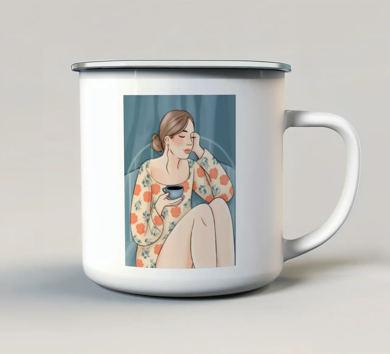 Tranquil Tea Time tazza in smalto da Color Oblivion
