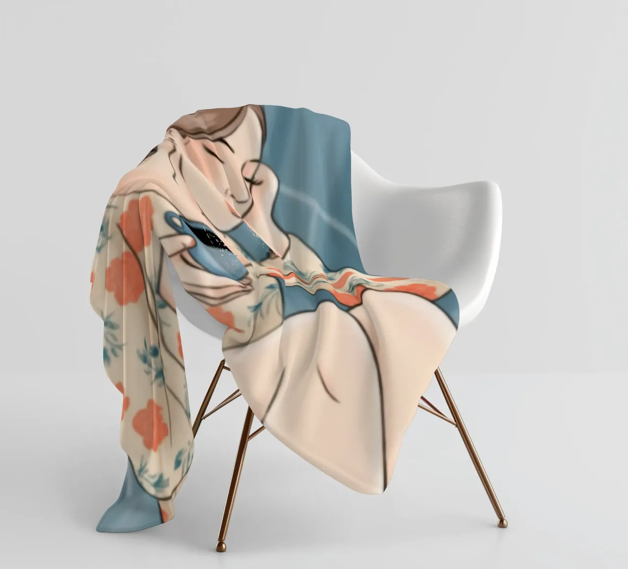 Beschauliche Teezeit Fleecedecke von Color Oblivion