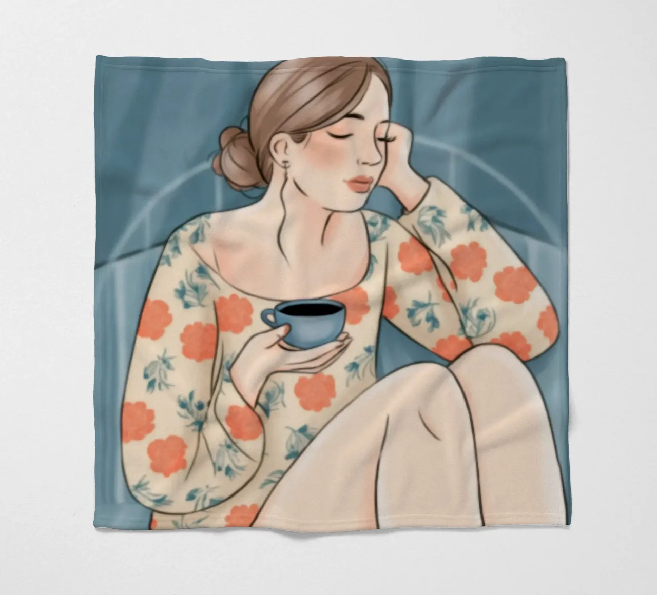 Beschauliche Teezeit Fleecedecke von Color Oblivion