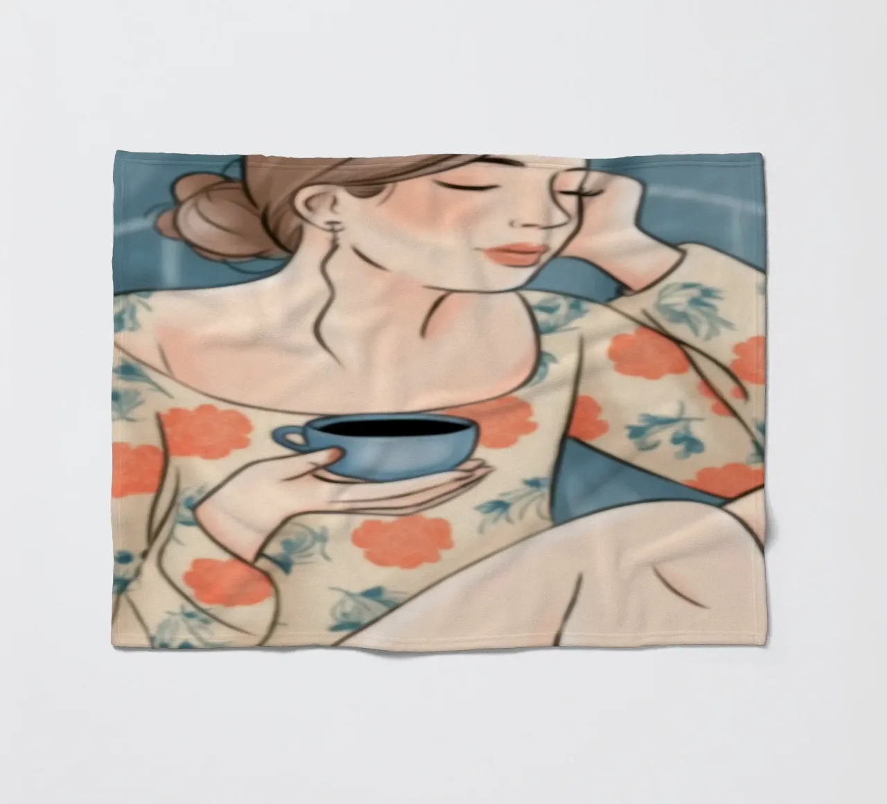 Beschauliche Teezeit Fleecedecke von Color Oblivion