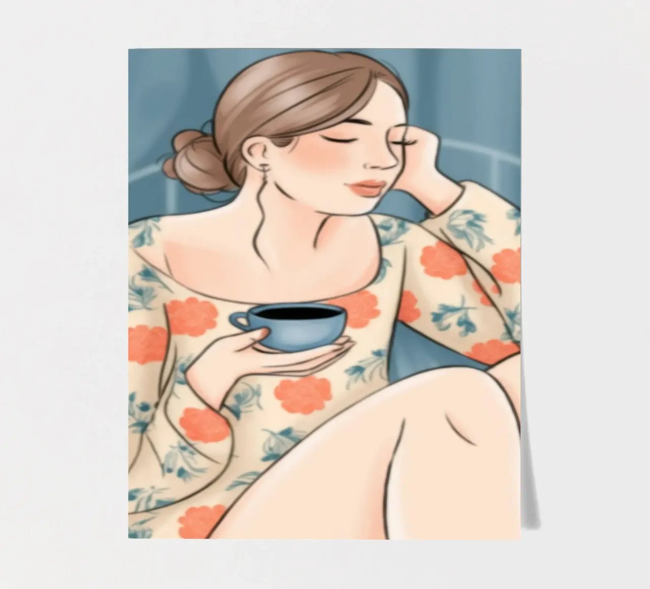 Tranquil Tea Time sticker sheet by Color Oblivion
