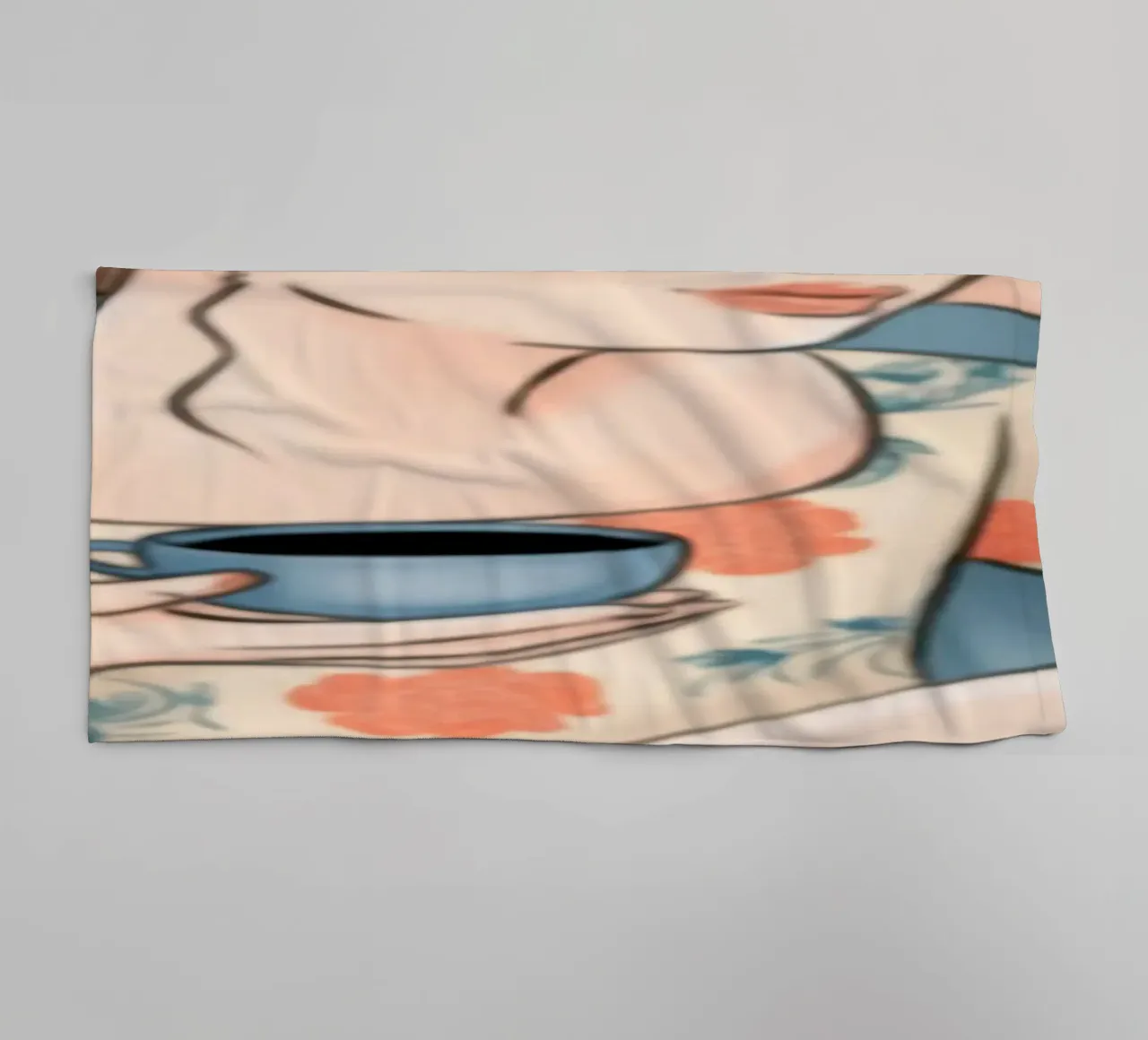 Tranquil Tea Time towel by Color Oblivion