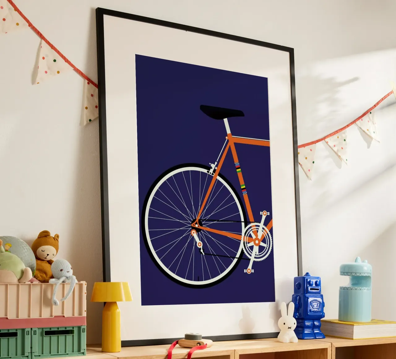 Icons Crescent Back poster con telaio in legno da Bo Lundberg