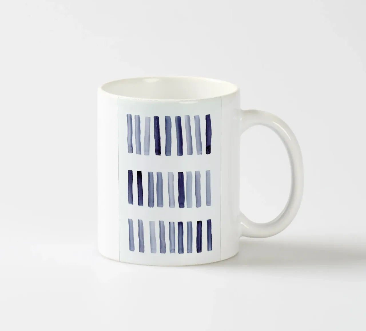 Blaue Striche tazza in ceramica da Mia Nissen