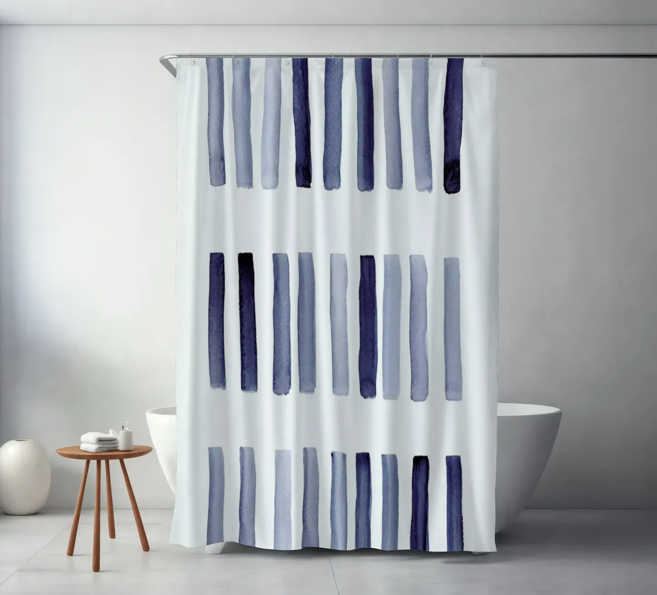 Blaue Striche tenda da doccia da Mia Nissen