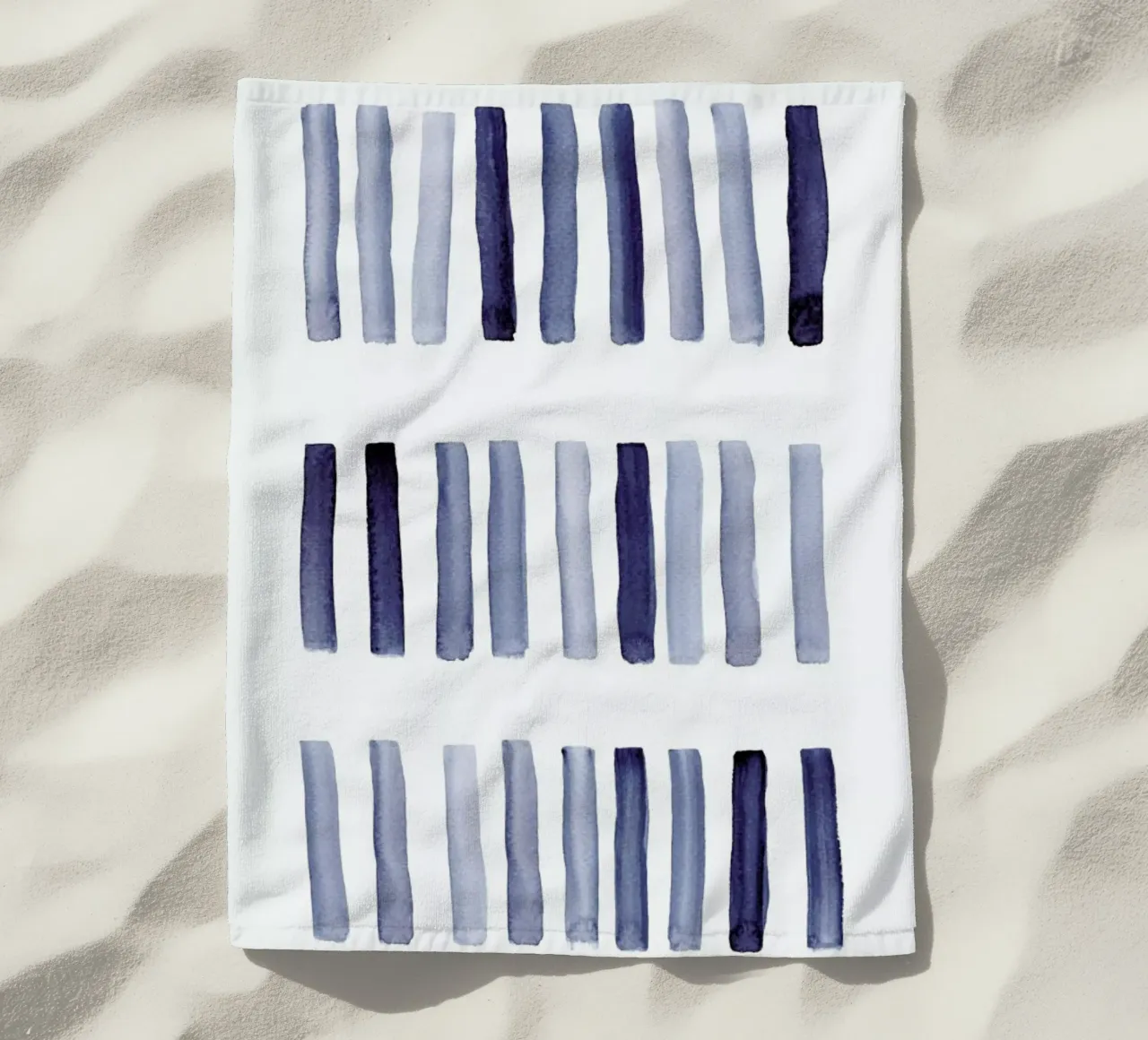 Blaue Striche telo mare da Mia Nissen