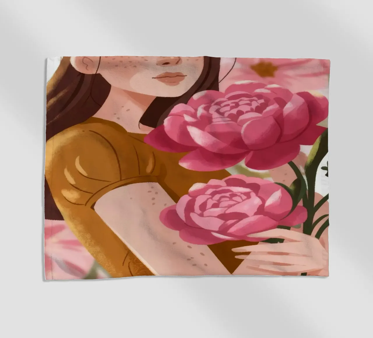 Abbraccio di bellezza in fiore telo mare da Color Oblivion