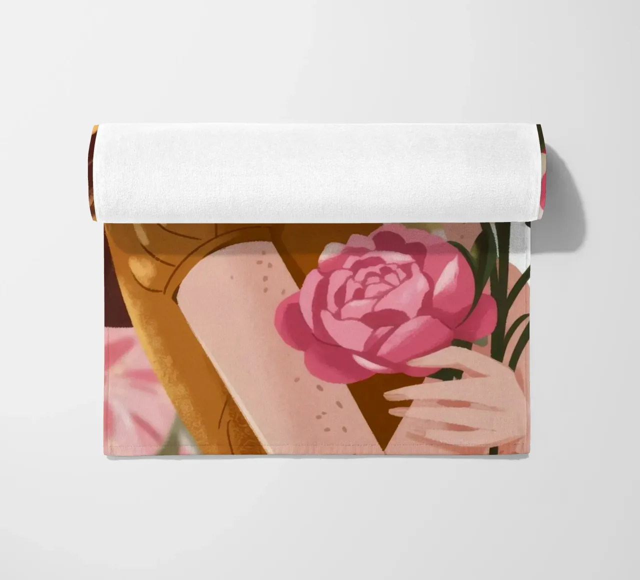 Abbraccio di bellezza in fiore telo mare da Color Oblivion