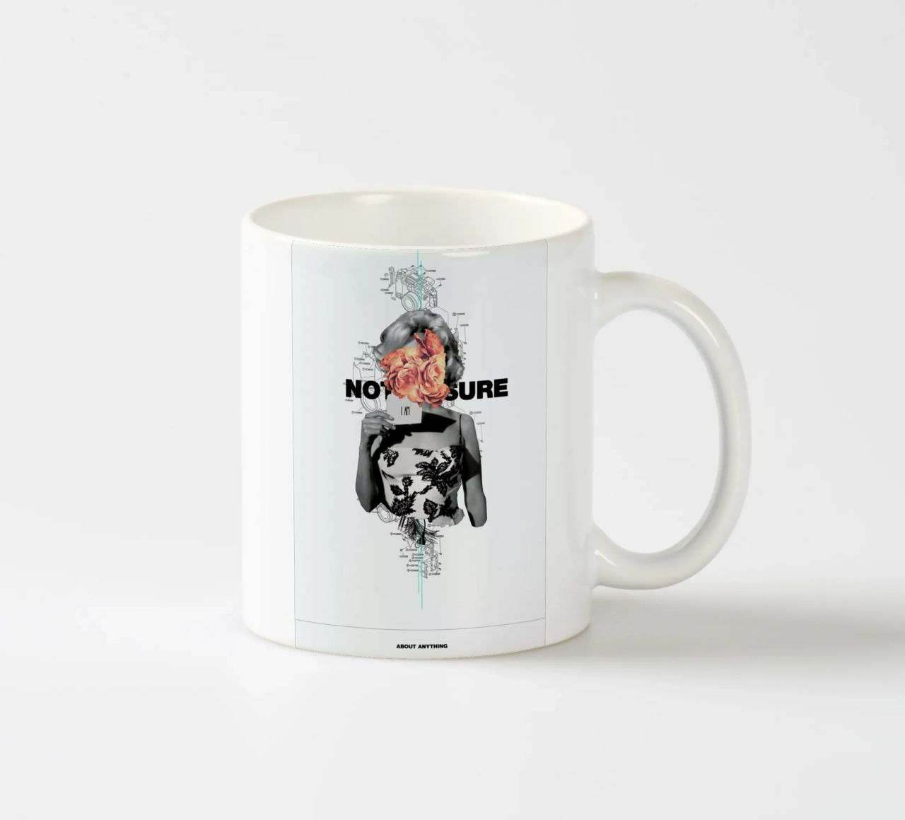 Not Sure About Anything tazza in ceramica da Frank Moth