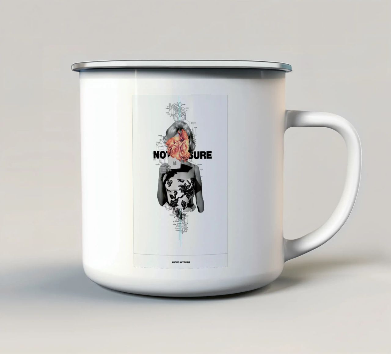 Not Sure About Anything tazza in smalto da Frank Moth