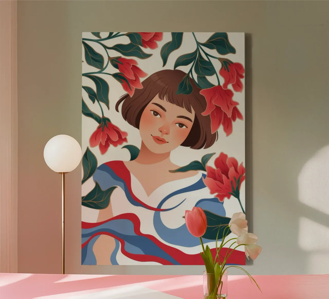 Vibrant Floral Harmony canvas by Color Oblivion