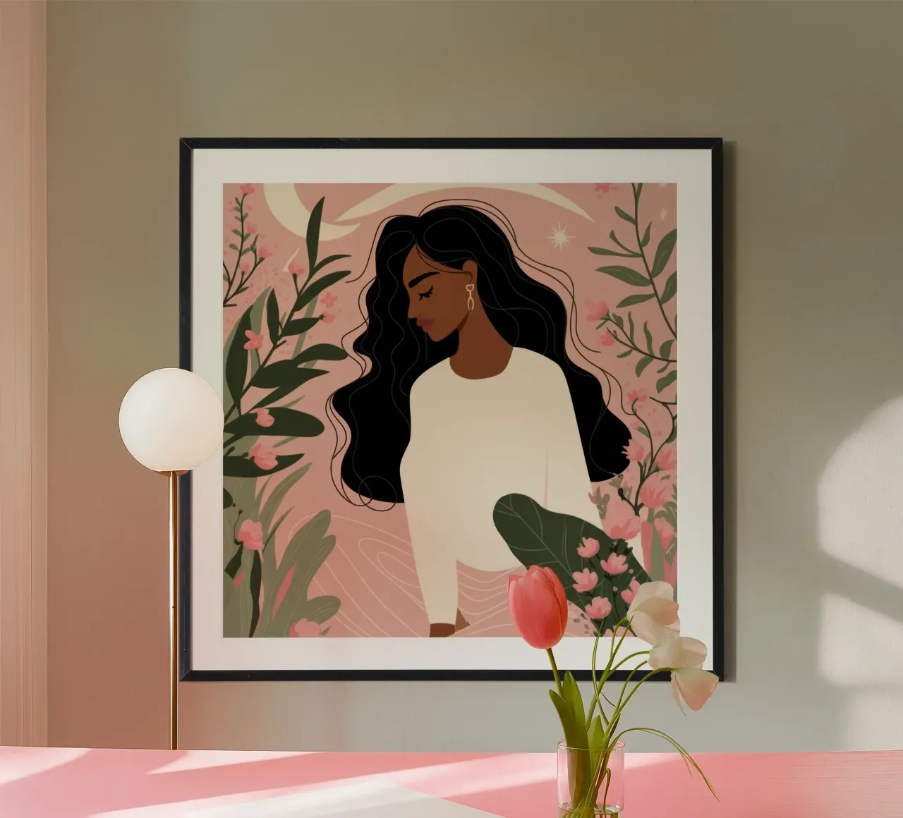 Sognante fantasticheria floreale poster con telaio in alluminio da Color Oblivion