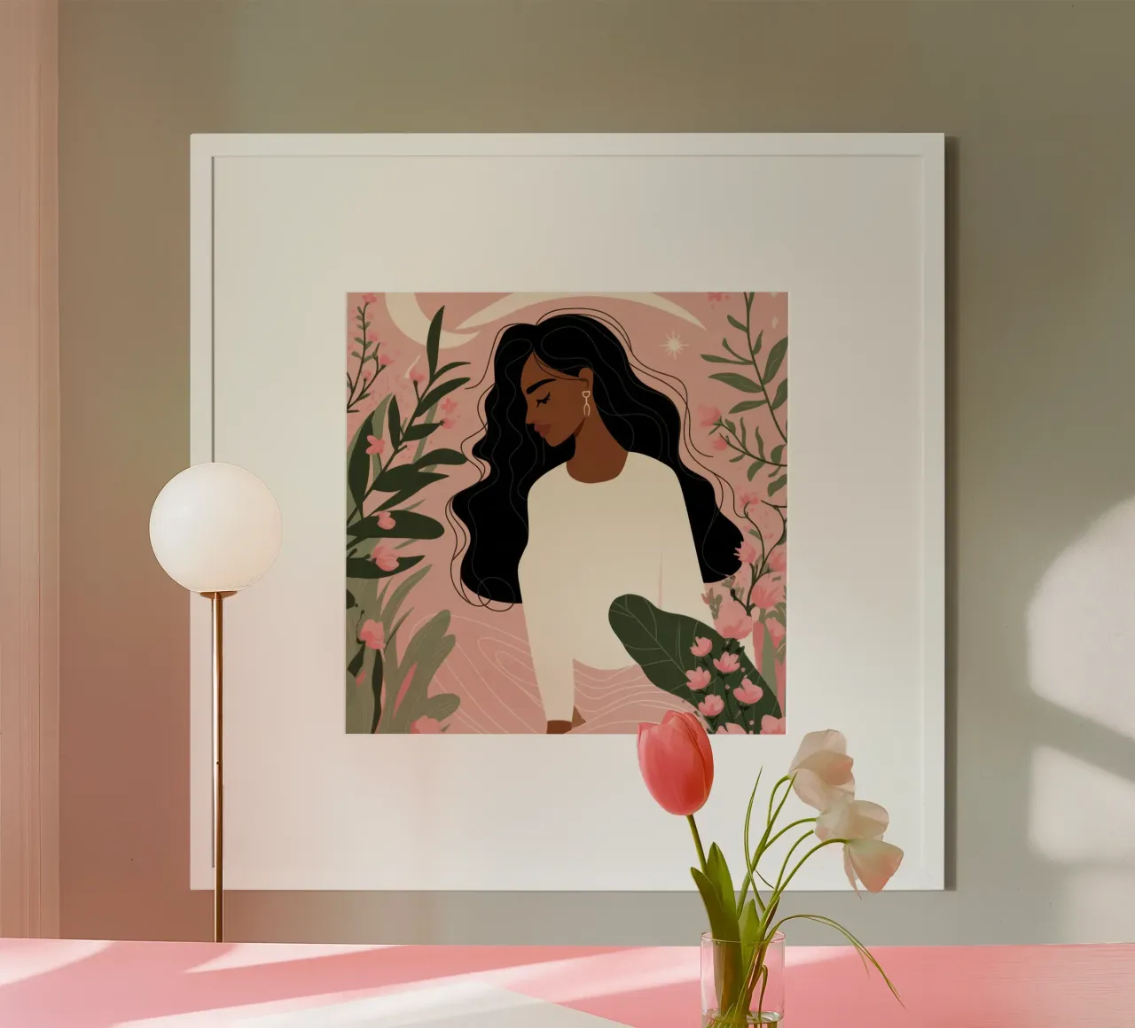 Sognante fantasticheria floreale poster con telaio in alluminio da Color Oblivion