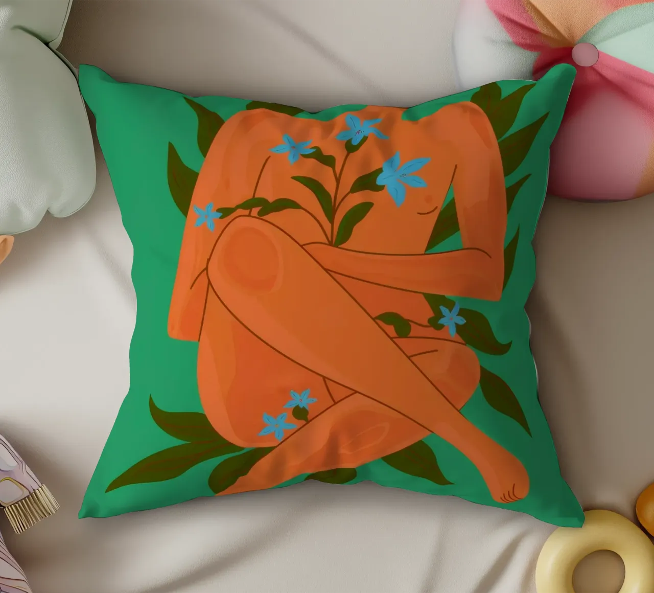 Essenza botanica nuda cuscino da Color Oblivion