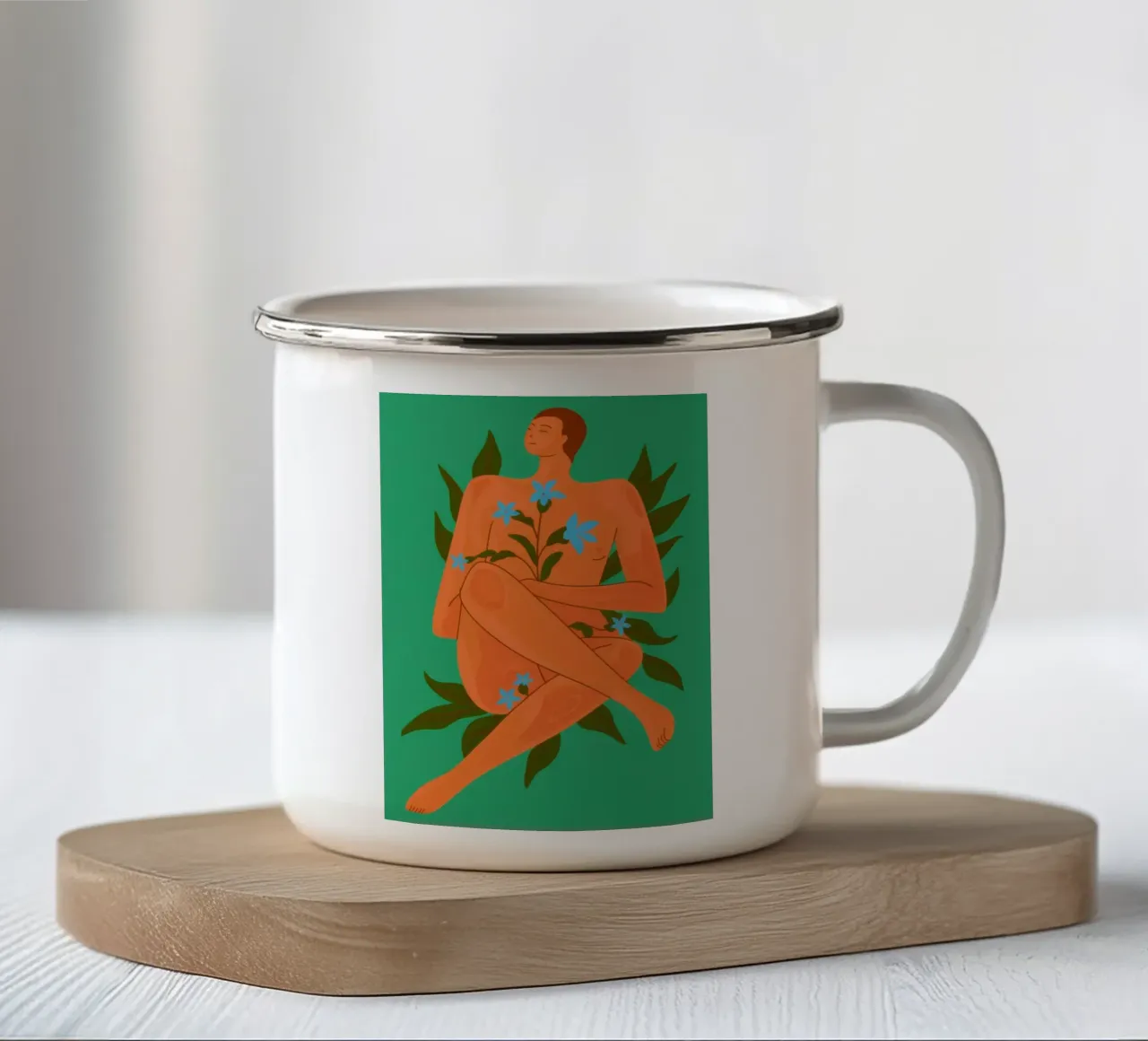 Essenza botanica nuda tazza in smalto da Color Oblivion