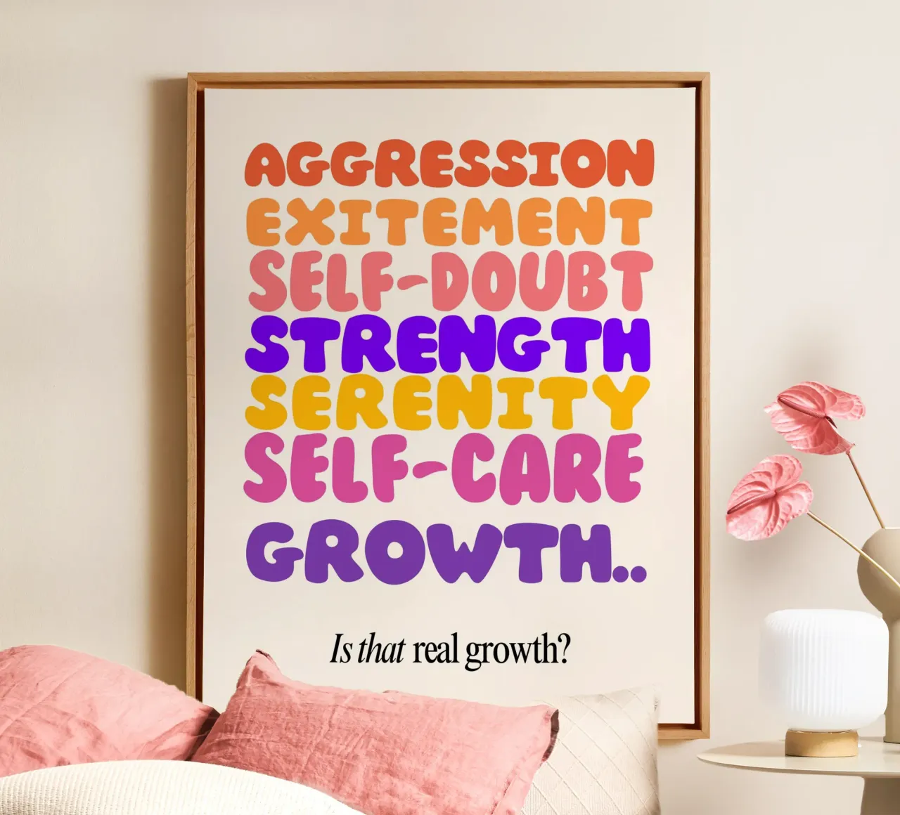 real growth? tela con Cornice a cassetta da Ambition Wall
