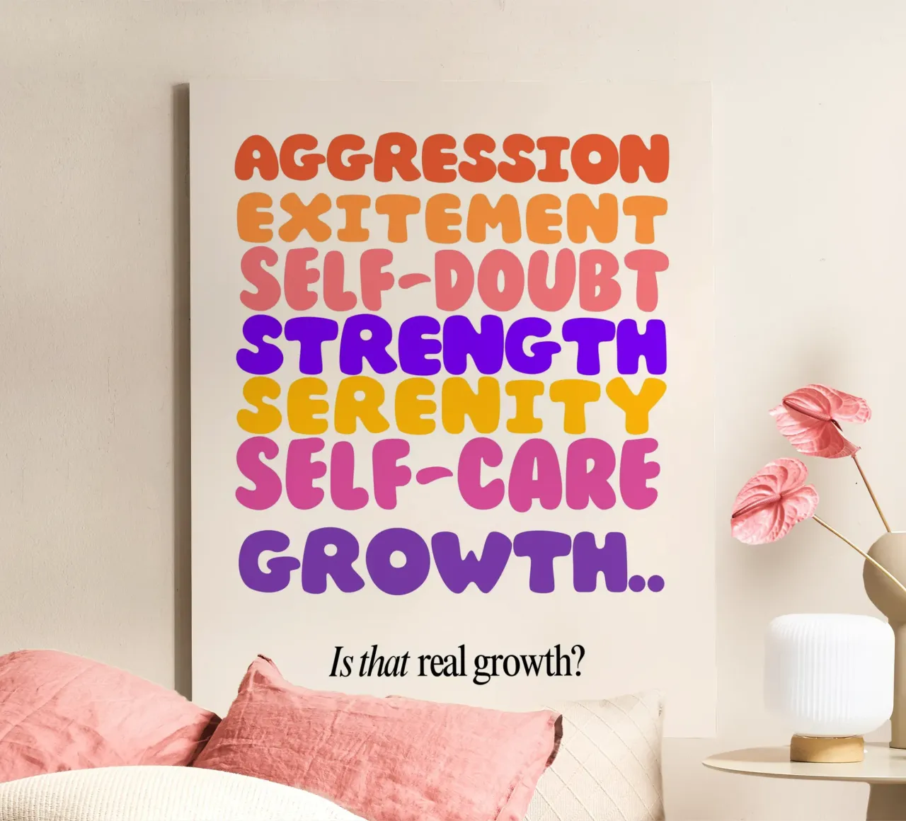real growth? tela con Cornice a cassetta da Ambition Wall