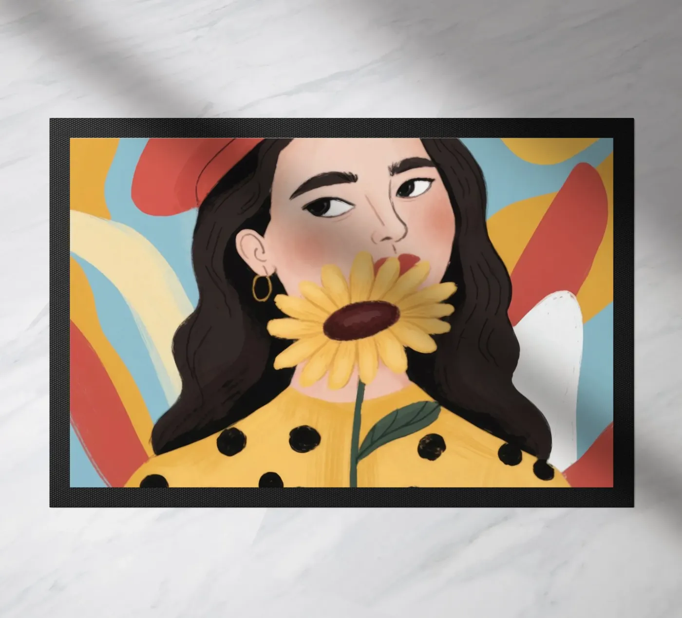 Bold Polka Dots doormat by Color Oblivion