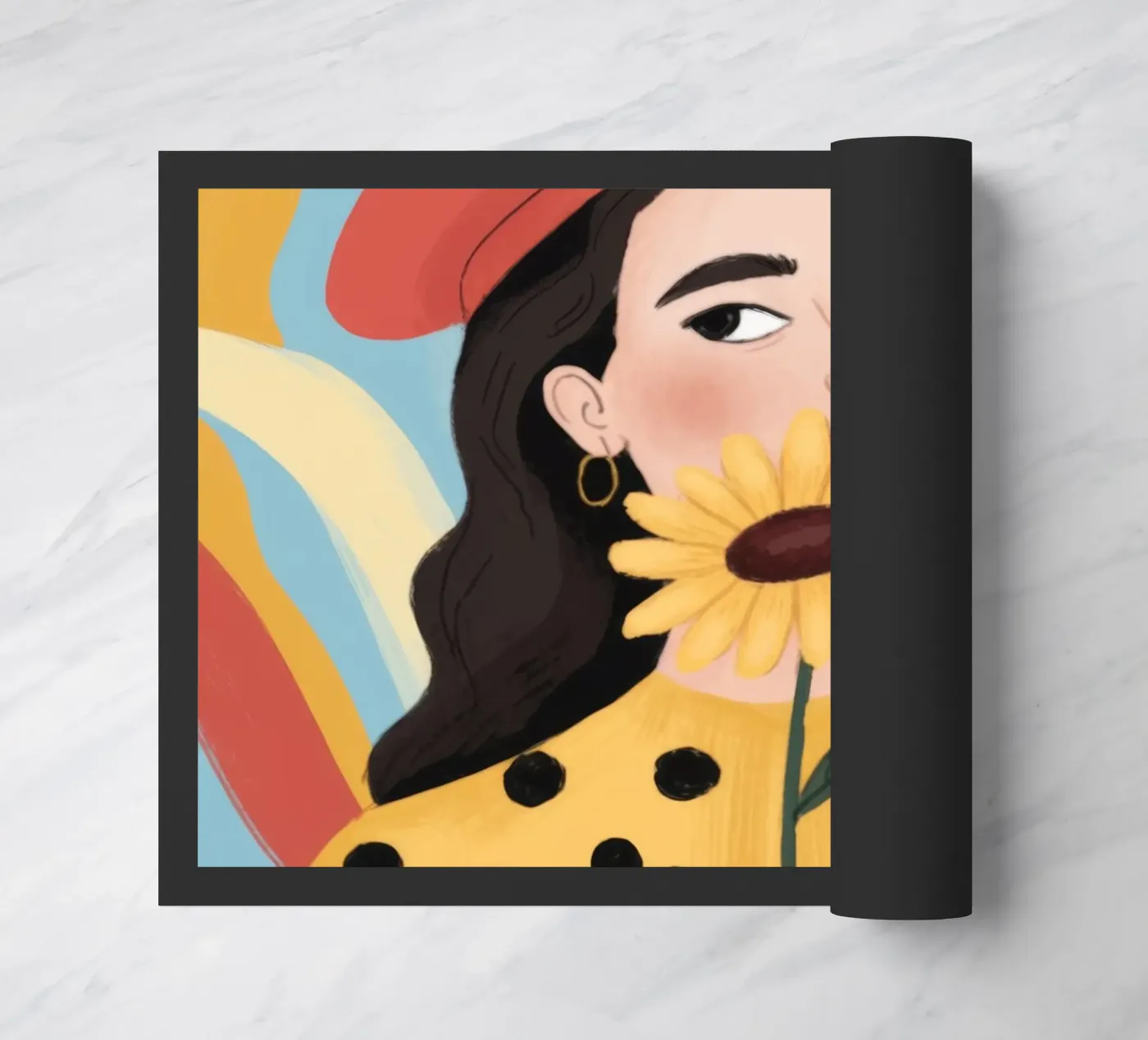 Bold Polka Dots doormat by Color Oblivion