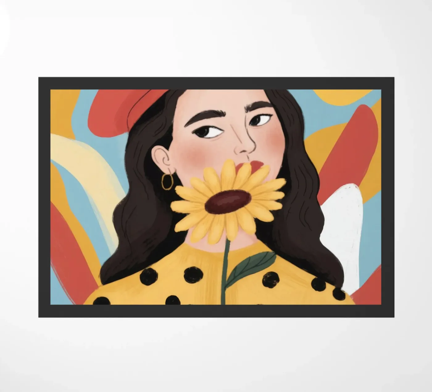 Bold Polka Dots doormat by Color Oblivion