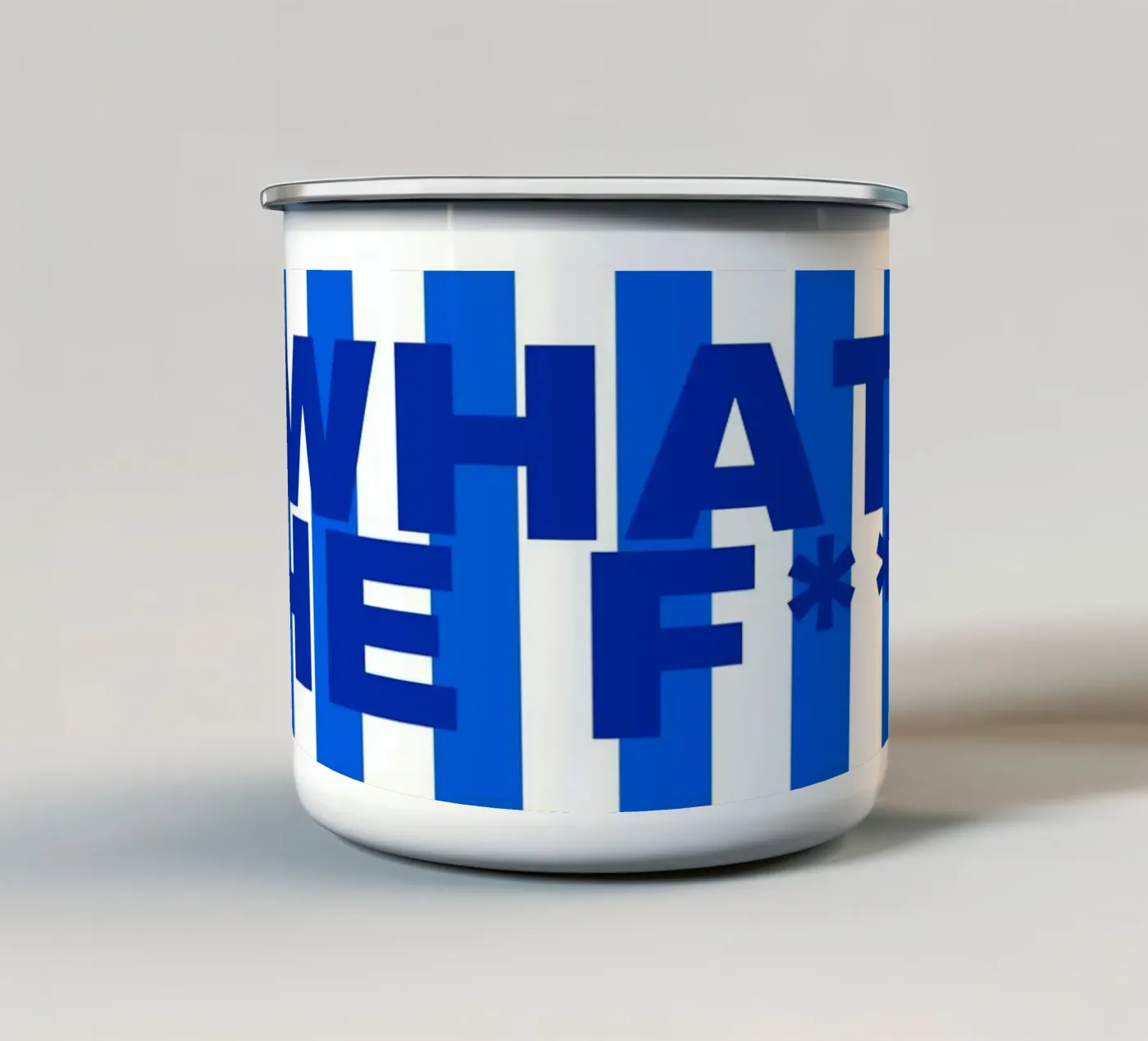 WTF enamel mug by pixelflow
