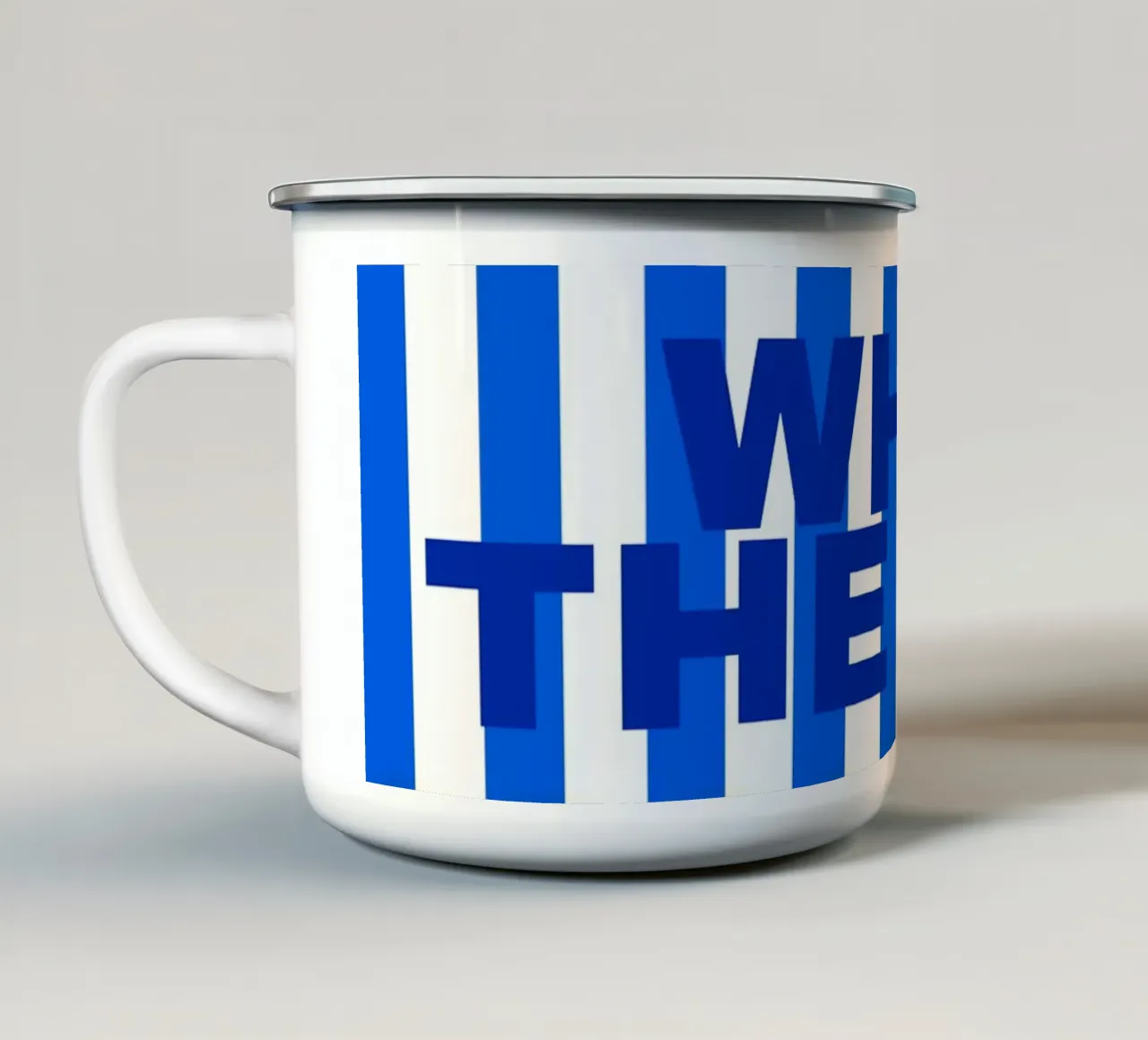 WTF Emaille Tasse von Ambition Wall