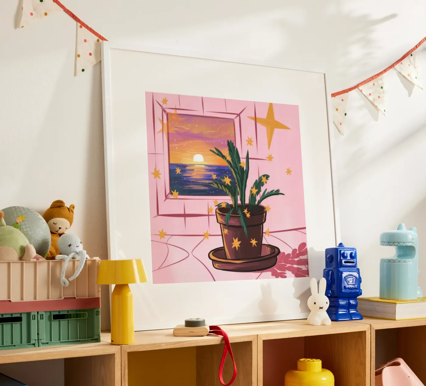 Sérénité au coucher du soleil poster de Color Oblivion