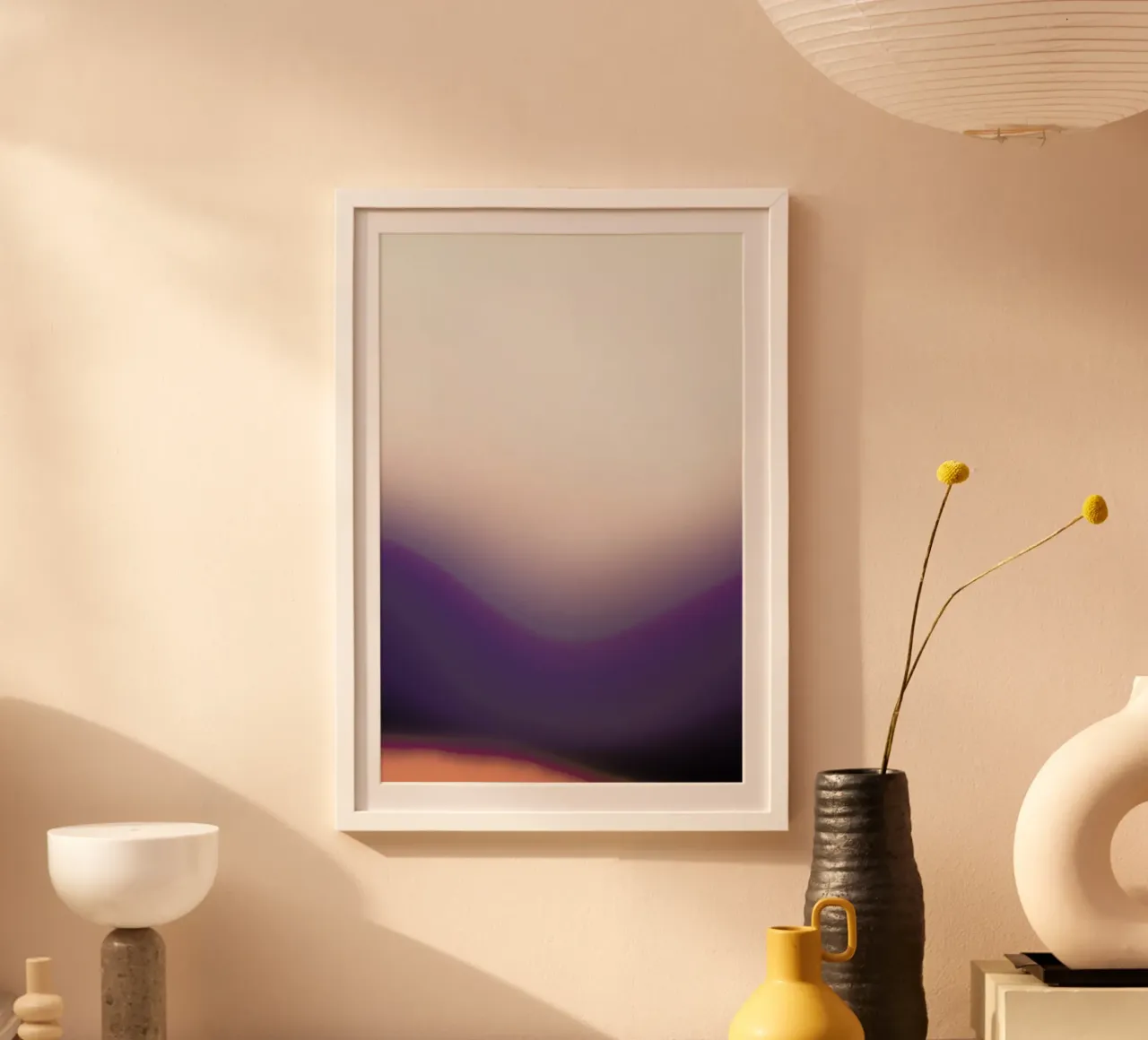 Sunrise 5 poster con telaio in legno da Sarah Bühler