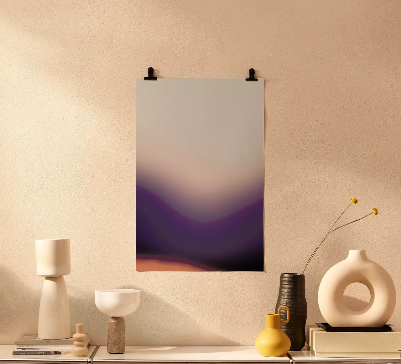Sunrise 5 poster con telaio in legno da Sarah Bühler