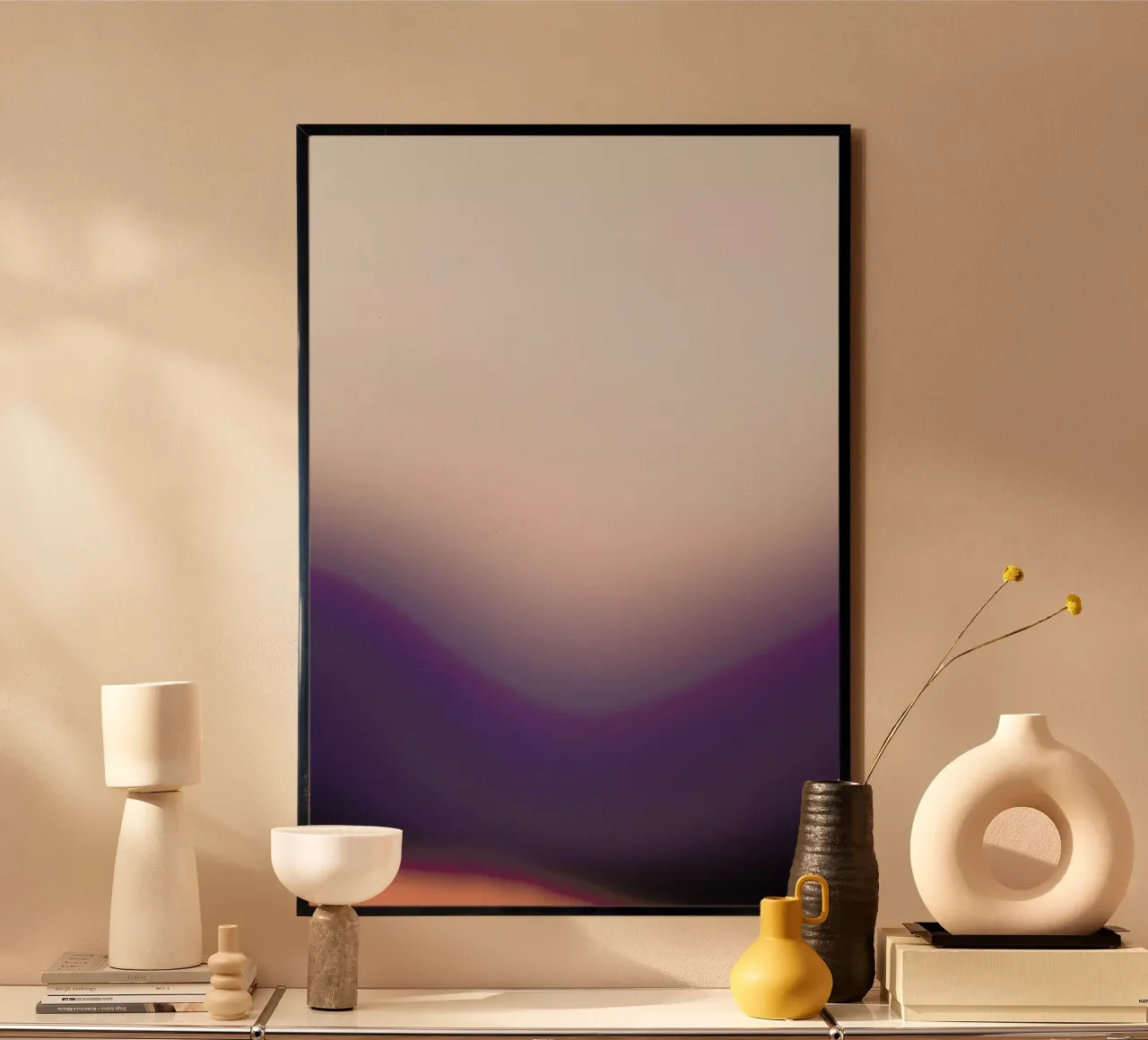 Sunrise 5 poster con telaio in legno da Sarah Bühler