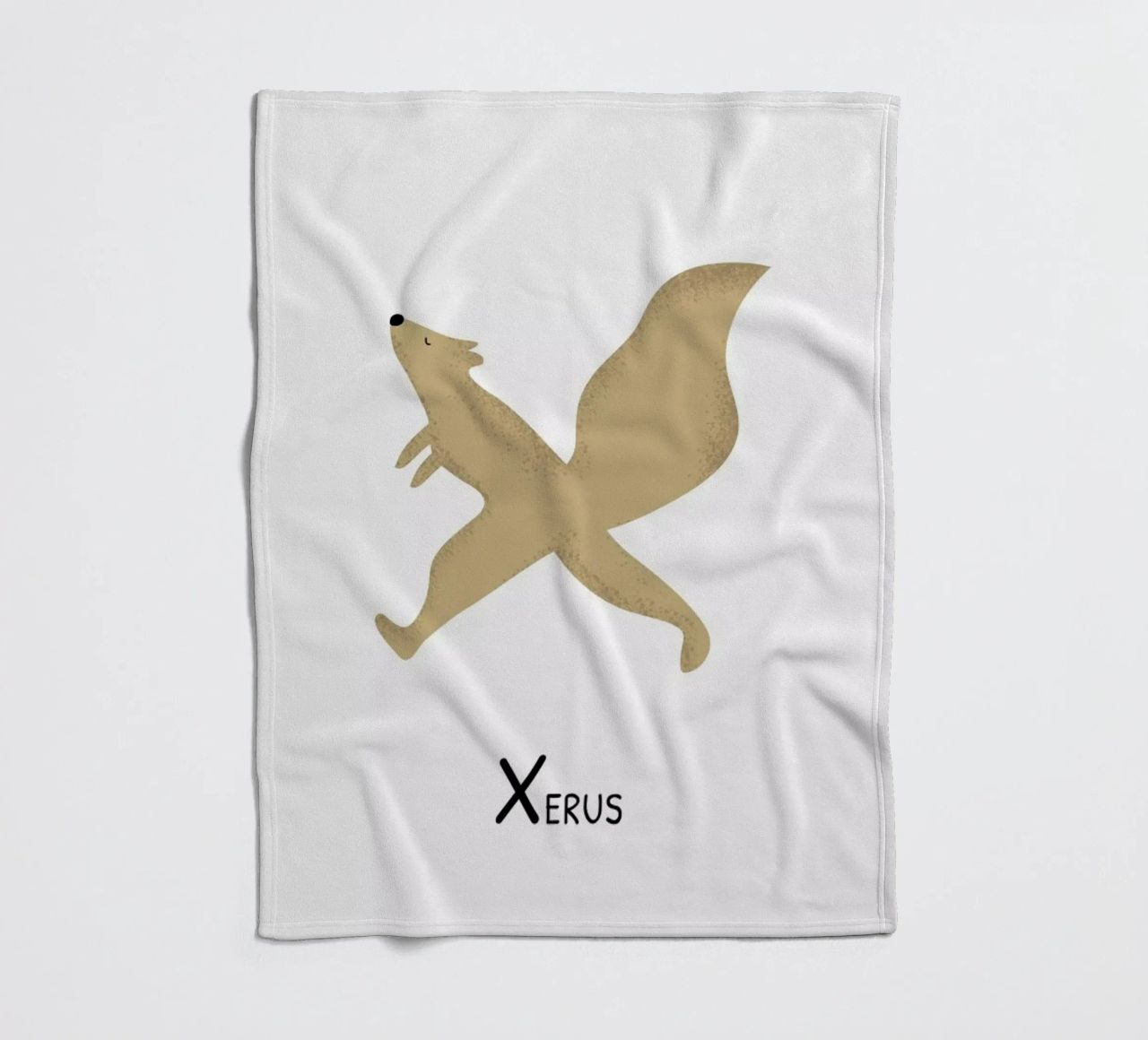 X for Xerus coperta in pile da Little Flourishes