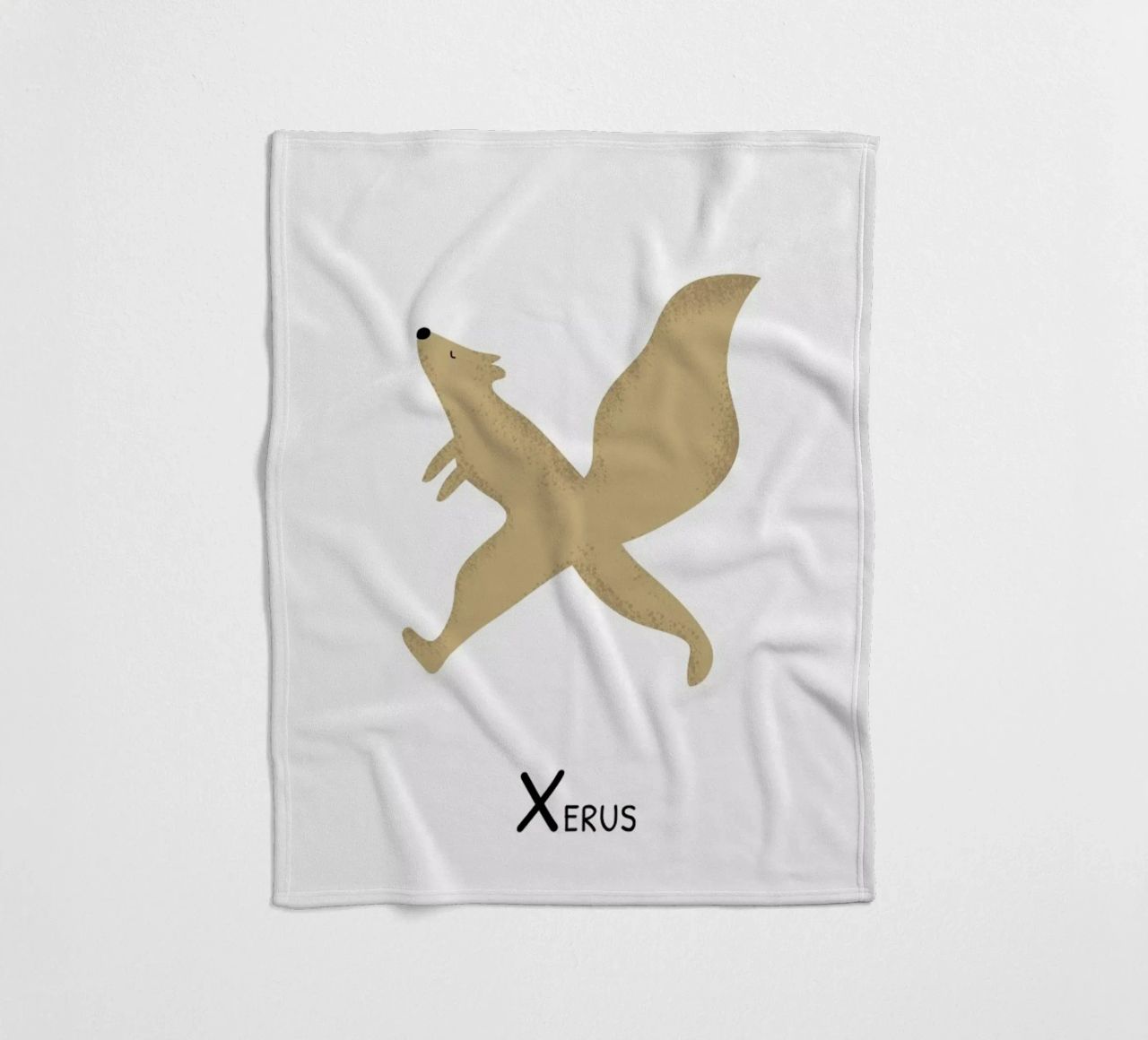 X for Xerus coperta in pile da Little Flourishes